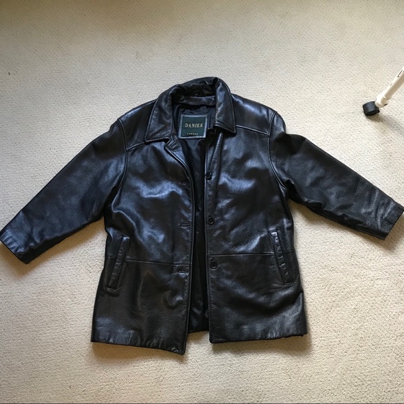 Danier Oversized Vintage Leather Jacket - Picture 1 of 4